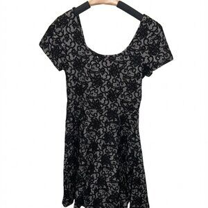 Vintage 1990s Say What Black Lace Overlay Whimsigoth Dress